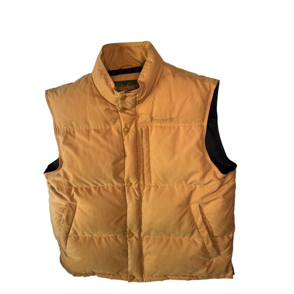 Timberland XL Puffer Vest Orange Duck Down & Feather Insulation 2005 93b - Picture 1 of 8